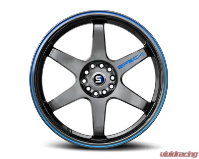 Spec-1 SPT-33 Wheel 20x9 5x112|5x114.3 38mm Gloss Black & Blue Line - SPT-332093638GBBL