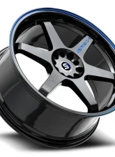 Spec-1 SPT-33 Wheel 20x9 5x112|5x114.3 38mm Gloss Black & Blue Line                                     - SPT-332093638GBBL - Image 3