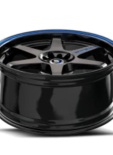 Spec-1 SPT-33 Wheel 20x9 5x112|5x114.3 38mm Gloss Black & Blue Line                                     - SPT-332093638GBBL - Image 4