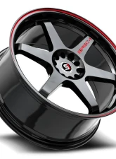 Spec-1 SPT-33 Wheel 20x9 5x112|5x114.3 38mm Gloss Black & Red Line                                     - SPT-332093638GBRL - Image 3