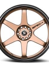 Spec-1 SPT-33 Wheel 20x9 5x112|5x114.3 38mm Matte Bronze & Black Lip                                     - SPT-332093638MZBL - Image 4