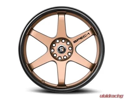 Spec-1 SPT-33 Wheel 20x9 5x112|5x114.3 38mm Matte Bronze & Black Lip - SPT-332093638MZBL