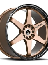 Spec-1 SPT-33 Wheel 20x9 5x112|5x114.3 38mm Matte Bronze & Black Lip                                     - SPT-332093638MZBL - Image 2