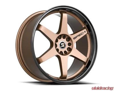 Spec-1 SPT-33 Wheel 20x9 5x112|5x114.3 38mm Matte Bronze & Black Lip - SPT-332093638MZBL