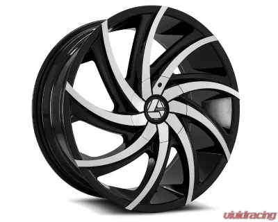 Azara 503 Wheel 24x9 Blank 15mm Gloss Black Machined - AZA-5032490BLANK+15BM