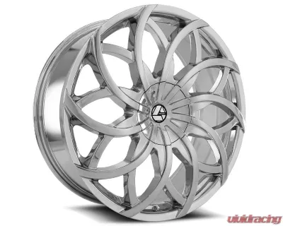 Azara 504 Wheel 22x9.5 5x115|5x120 15mm Nano Chrome - AZA-50422955115120+15NCR