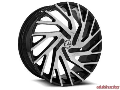 Azara AZA-505 Wheel 18x8 5x112|5x114.3 35mm Gloss Black & Machined - AZAC505188051121143+35BM