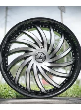 Azara AZA-505 Wheel 18x8 5x112|5x114.3 35mm Gloss Black & Machined                                     - AZAC505188051121143+35BM - Image 3