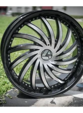 Azara AZA-505 Wheel 18x8 5x112|5x114.3 35mm Gloss Black & Machined                                     - AZAC505188051121143+35BM - Image 4
