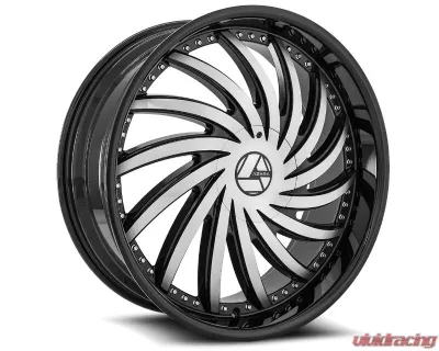 Azara 508 Wheel 22x9.5 Blank 15mm Gloss Black Machined - AZA-5082295BLANK+15BM