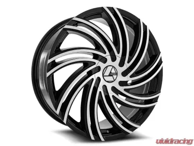 Azara AZA-514 Wheel 20x8.5 5x114.3|5x127 35mm Gloss Black & Machined - AZA-514208551143127+35BM