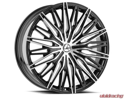 Azara 522 Wheel 22x8.5 5x112|5x114.3 35mm Gloss Black Machined - AZA-522228551121143+35BM