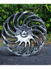 Azara AZA-534 Wheel 24x9 Blank 15mm Nano Chrome                                     - AZA-534249BL15NC - Image 4