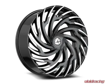 Azara 536 Wheel 18x8 5x100|5x114.3 35mm Gloss Black Machined - AZA-5361882335BM