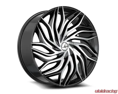 Azara 537 Wheel 24x9 Blank 15mm Gloss Black Machined - AZA-537249BL15BM