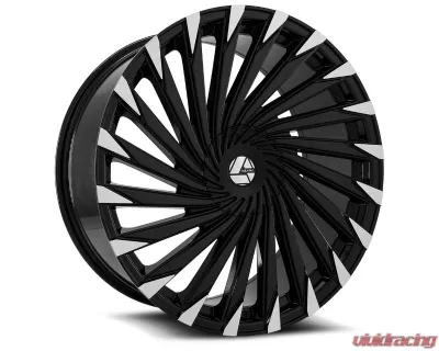 Azara 501 Wheel 22x8.5 5x108|5x114.3 38mm Gloss Black Machined - AZAC501228551081143+38BM