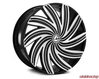 Azara 502 Wheel 20x8.5 5x114.3|5x120 35mm Gloss Black Machined - AZAC502208551143120+35BM