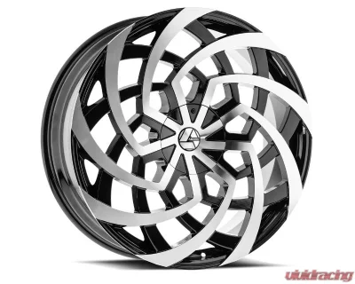 Azara 521 Wheel 22x8.5 5x112|5x114.3 38mm Gloss Black Machined - AZAC521228551121143+38BM