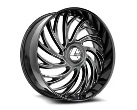 Azara AZX-101 Wheel 22x9.5 5x115|5x120 15mm Gloss Black Machined
