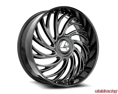 Azara AZX-101 Wheel 22x8.5 5x114.3|5x120 38mm Gloss Black Machined - AZX-10122853838GBM