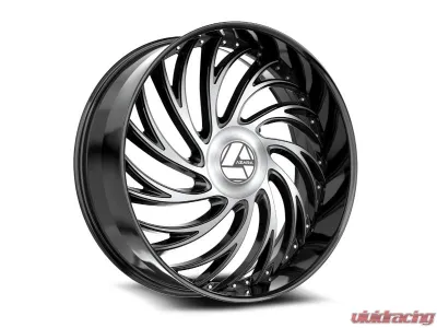 Azara AZX-101 Wheel 20x8.5 5x114.3|5x120 35mm Gloss Black & Machined - AZX-10120853835BM