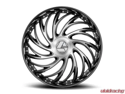 Azara AZX-101 Wheel 20x8.5 5x114.3|5x120 35mm Gloss Black & Machined - AZX-10120853835BM
