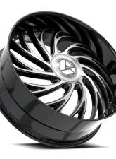 Azara AZX-101 Wheel 20x8.5 5x114.3|5x120 35mm Gloss Black & Machined                                     - AZX-10120853835BM - Image 3
