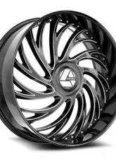 Azara AZX-101 Wheel 22x9.5 Blank 15mm Gloss Black & Milled                                     - AZX-1012295BL15GBM - Image 3