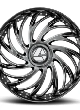 Azara AZX-101 Wheel 22x9.5 Blank 15mm Gloss Black & Milled                                     - AZX-1012295BL15GBM - Image 2