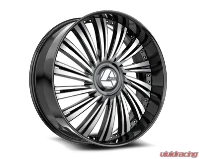 Azara AZX-102 Wheel 20x8.5 5x112|5x114.3 35mm Gloss Black Machined - AZX-10220853635BM