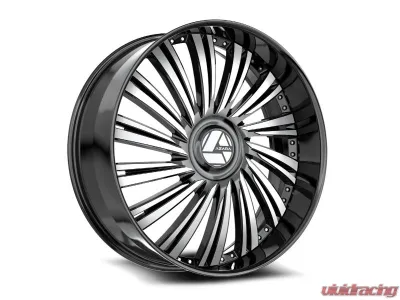 Azara AZX-102 Wheel 22x8.5 5x112|5x114.3 38mm Gloss Black & Machined - AZX-10222853638BM