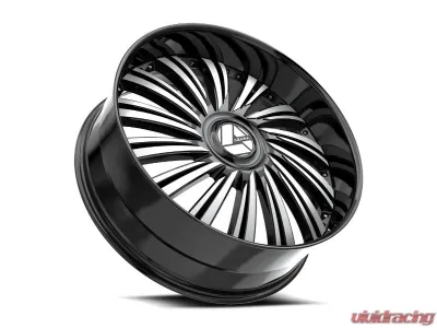 Azara AZX-102 Wheel 22x8.5 5x112|5x114.3 38mm Gloss Black & Machined - AZX-10222853638BM