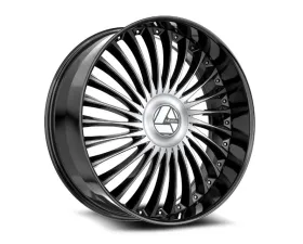 Azara AZX-103 Wheel 24x9 5x115|5x120 15mm Gloss Black Machined