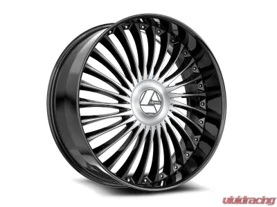 Azara AZX-103 Wheel 22x9.5 Blank 15mm Gloss Black & Machined - AZX-1032295BL15BM