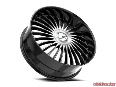 Azara AZX-103 Wheel 22x9.5 Blank 15mm Gloss Black & Machined - AZX-1032295BL15BM
