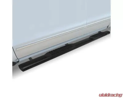 Raptor Series 5" Black Textured Aluminum Oval Style Slide Track Running Boards Chevrolet Silverado | GMC Sierra HD Extended/Double Cab 2007-2019 - 2001-0174BT