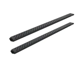 Raptor Series 6.5in Black Textured Aluminum Sawtooth Slide Track Running Boards Dodge Ram Quad Cab 2009-2022