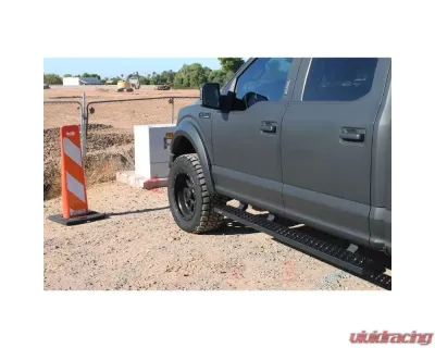 Raptor Series 6.5" Black Textured Aluminum Sawtooth Slide Track Running Boards Ram 1500 New Body Style 2019-2025 - 2102-0602BT