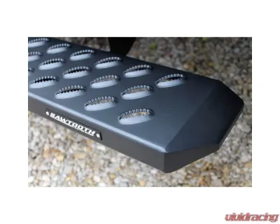Raptor Series 6.5" Black Textured Aluminum Sawtooth Slide Track Running Boards Ram 1500 New Body Style 2019-2025 - 2102-0602BT