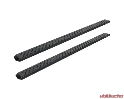Raptor Series 6.5" Black Textured Aluminum Sawtooth Slide Track Running Boards Ford F-150 | F-250 | F-350 Super Duty Crew Cab 2015-2023 - 2103-0366BT