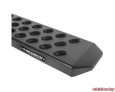 Raptor Series 6.5" Black Textured Aluminum Sawtooth Slide Track Running Boards Ford F-150 | F-250 | F-350 Super Duty Crew Cab 2015-2023 - 2103-0366BT