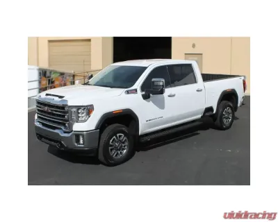 Raptor Series 6.5" Black Textured Aluminum Sawtooth Slide Track Running Boards Ford F-150 | F-250 | F-350 Super Duty Crew Cab 2015-2023 - 2103-0366BT