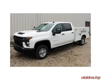 Raptor Series 6.5" Black Textured Aluminum Sawtooth Slide Track Running Boards Ford F-150 | F-250 | F-350 Super Duty Crew Cab 2015-2023 - 2103-0366BT