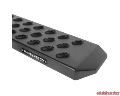 Raptor Series 6.5" Black Textured Aluminum Sawtooth Slide Track Running Boards Ford F-250 | F-350 Super Duty Crew Cab 1999-2016 - 2103-0344BT