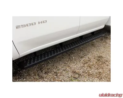 Raptor Series 6.5" Black Textured Aluminum Sawtooth Slide Track Running Boards Ford F-250 | F-350 Super Duty Crew Cab 1999-2016 - 2103-0344BT