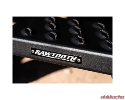 Raptor Series 6.5" Black Textured Aluminum Sawtooth Slide Track Running Boards Ford F-250 | F-350 Super Duty Crew Cab 1999-2016 - 2103-0344BT