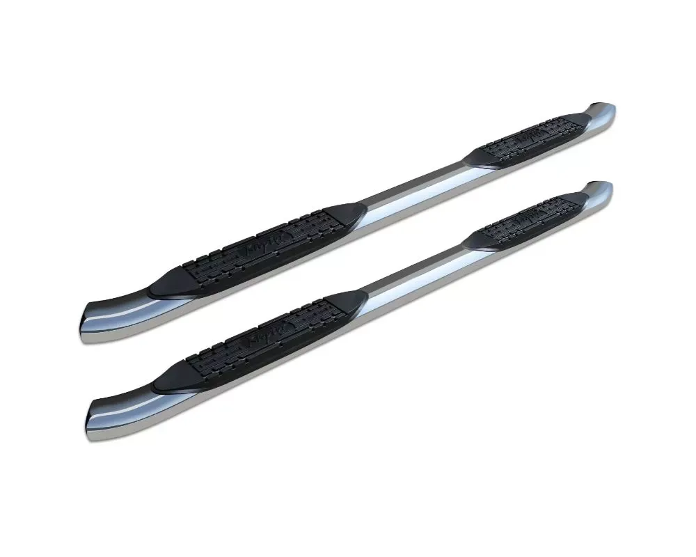 Raptor Series 4" OE Style Curved Polished Oval Steps Chevrolet Silverado | GMC Sierra Crew Cab 2000-2019 - 1501-0020M