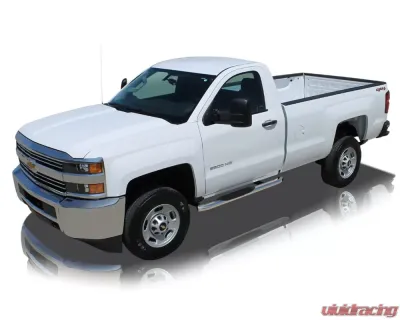 Raptor Series 5" OE Style Curved Polished Oval Steps Ford F-150 | F-250 | F-350 Super Duty Regular Cab 2015-2023 - 1603-0371