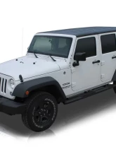 Raptor Series 5" OE Style Black Textured Alloy Curved Oval Steps  Jeep Wrangler JK/JKU 4-Door 2007-2018                                     - 1608-0375BT - Image 4