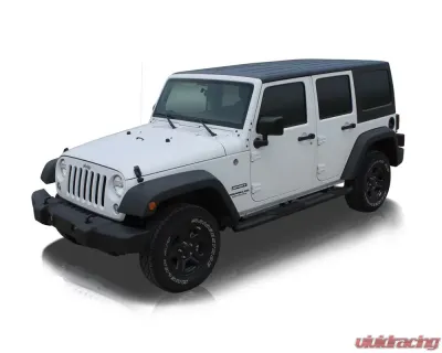 Raptor Series 5" OE Style Black Textured Alloy Curved Oval Steps  Jeep Wrangler JK/JKU 4-Door 2007-2018 - 1608-0375BT